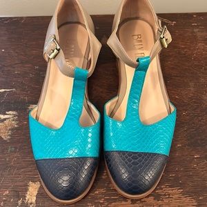 Anthropologie Billy Ella T-strap Flats Size 8.5 EUC
